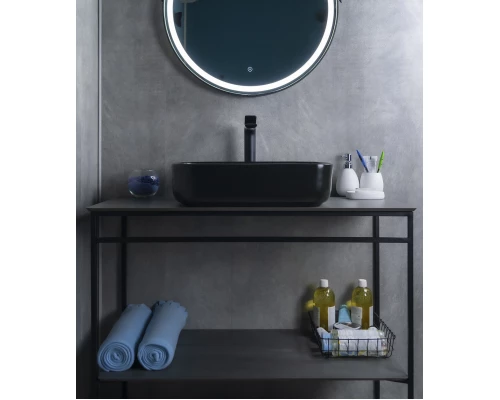 Раковина Gid Bm1304 53350 накладная черная матовая 50x39x13