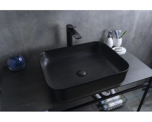 Раковина Gid Bm1304 53350 накладная черная матовая 50x39x13