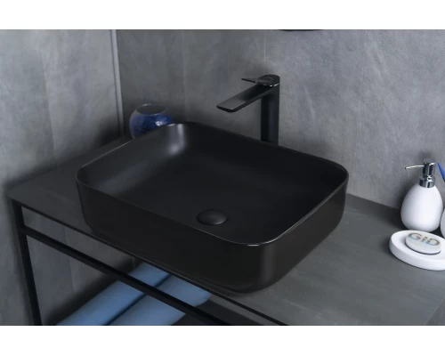 Раковина Gid Bm1304 53350 накладная черная матовая 50x39x13