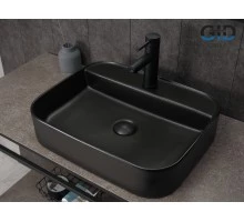 Раковина Gid Bm9550 53364 накладная черная матовая 50x40x11