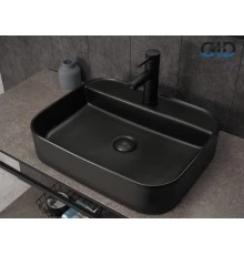 Раковина Gid Bm9550 53364 накладная черная матовая 50x40x11