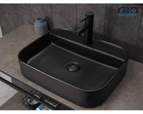 Раковина Gid Bm9550 53364 накладная черная матовая 50x40x11