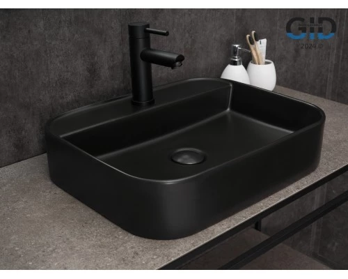 Раковина Gid Bm9550 53364 накладная черная матовая 50x40x11