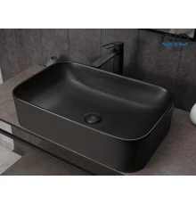 Раковина Gid Bm9599 53366 накладная черная матовая 61x38x15
