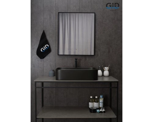 Раковина Gid Bm9599 53366 накладная черная матовая 61x38x15