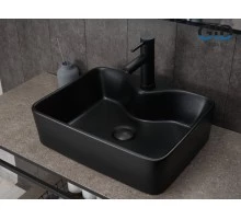 Раковина Gid Bm9091 53373 накладная черная матовая 48x37x13