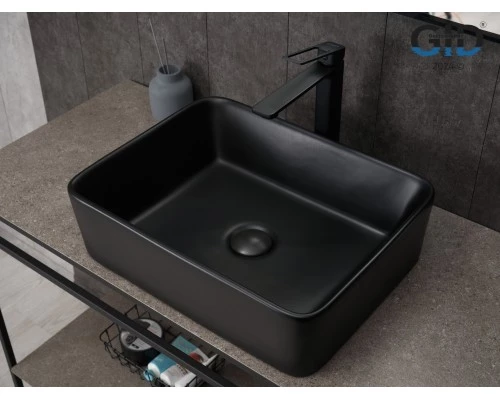 Раковина Gid Bm9103 53374 накладная черная матовая 48x37x13
