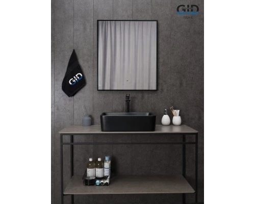 Раковина Gid Bm9103 53374 накладная черная матовая 48x37x13