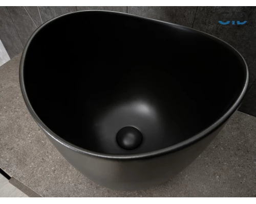 Раковина Gid N9303bg 53378 накладная черная графит 36x36x32
