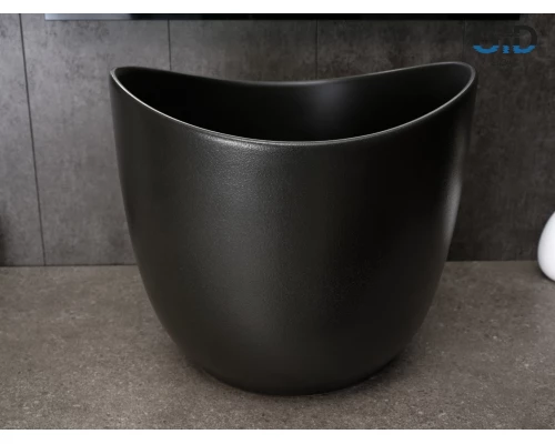 Раковина Gid N9303bg 53378 накладная черная графит 36x36x32