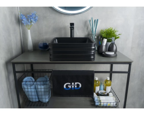 Раковина Gid Bm965 53339 накладная черная матовая 38.5x38.5x13.5