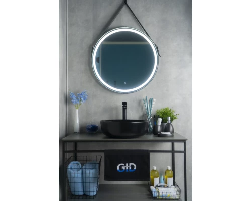 Раковина Gid Nc911 52224 накладная черная матовая 41.5x41.5x13.5