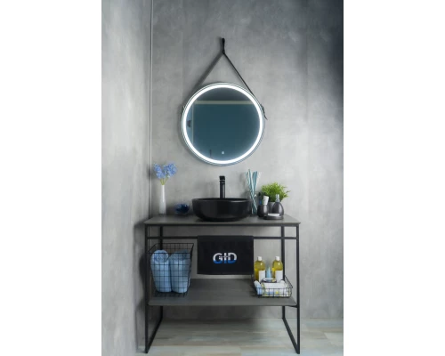 Раковина Gid Nc911 52224 накладная черная матовая 41.5x41.5x13.5