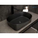 Раковина Gid N9028bg 53380 накладная черная графит 53x36x14