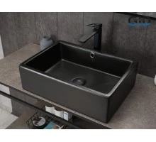 Раковина Gid N9129bg 53381 накладная черная графит 50x38x14.5