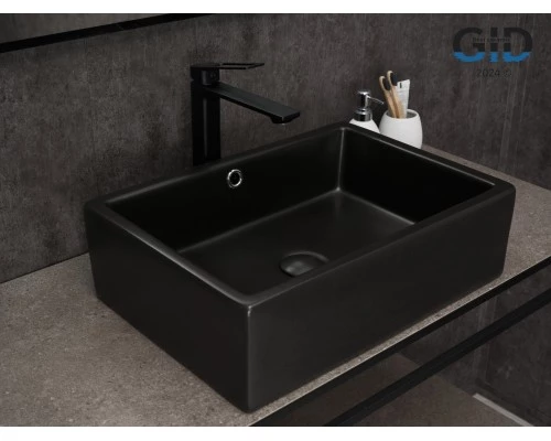 Раковина Gid N9129bg 53381 накладная черная графит 50x38x14.5