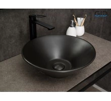 Раковина Gid N9102bg 53383 накладная черная графит 42x42x15