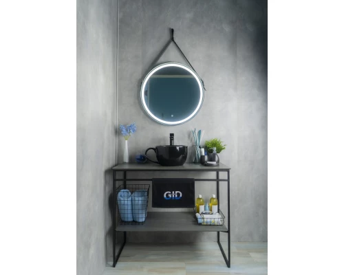 Раковина Gid Nc9077 52230 накладная черная глянцевая 40x30x18