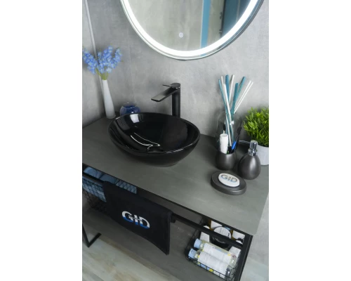 Раковина Gid Nc920 52231 накладная черная глянцевая 41x34x15