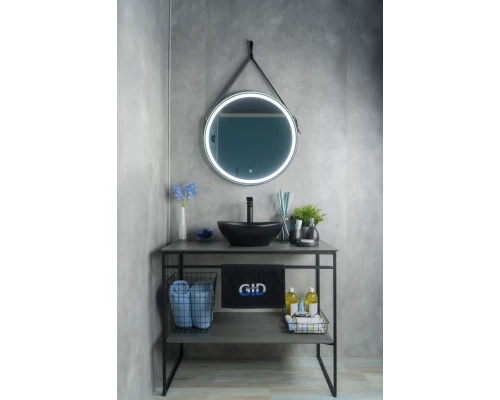 Раковина Gid Nc901 52223 накладная черная матовая 41x34x15