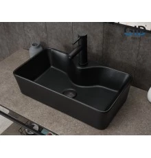 Раковина Gid Bm9092 53353 накладная черная матовая 55x31x14