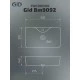Раковина Gid Bm9092 53353 накладная черная матовая 55x31x14