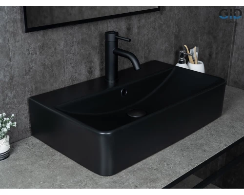 Раковина Gid Bm1344 53361 накладная черная матовая 61x35.5x14
