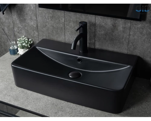 Раковина Gid Bm1344 53361 накладная черная матовая 61x35.5x14