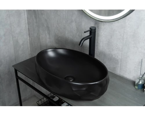 Раковина Gid Bm9030wx 53385 накладная черная матовая 60x40x15