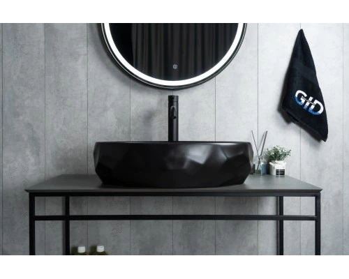 Раковина Gid Bm9030wx 53385 накладная черная матовая 60x40x15