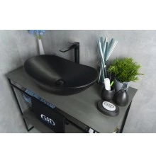 Раковина Gid Bm9811 53337 накладная черная матовая 61x37x15