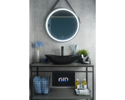 Раковина Gid Bm9811 53337 накладная черная матовая 61x37x15