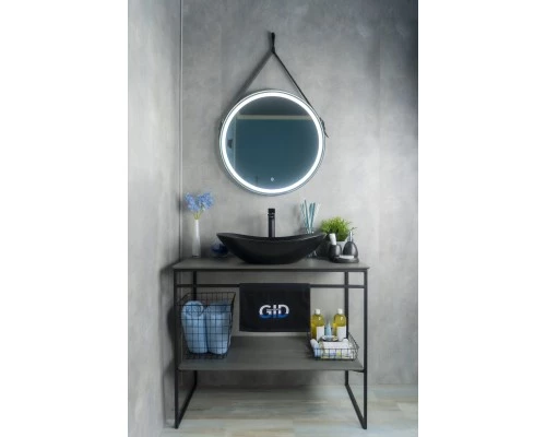 Раковина Gid Bm9811 53337 накладная черная матовая 61x37x15