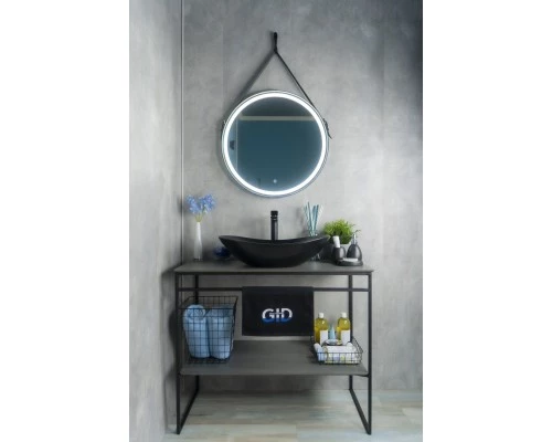 Раковина Gid Bm9811 53337 накладная черная матовая 61x37x15