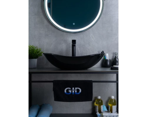 Раковина Gid BL9811 53349 накладная черная глянцевая 61x37x15