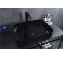 Раковина Gid BL1304 53351 накладная черная глянцевая 50x39x13