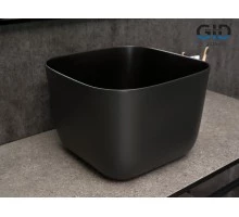 Раковина Gid N9301bg 53356 накладная черная графит 36x36x25.5