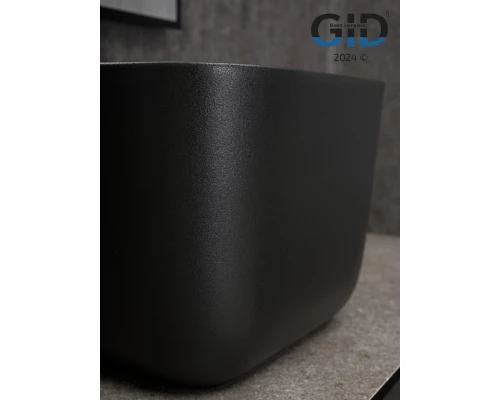 Раковина Gid N9301bg 53356 накладная черная графит 36x36x25.5