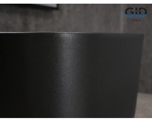 Раковина Gid N9301bg 53356 накладная черная графит 36x36x25.5