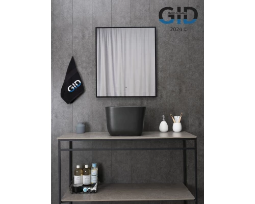 Раковина Gid N9301bg 53356 накладная черная графит 36x36x25.5