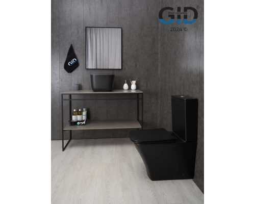 Раковина Gid N9301bg 53356 накладная черная графит 36x36x25.5