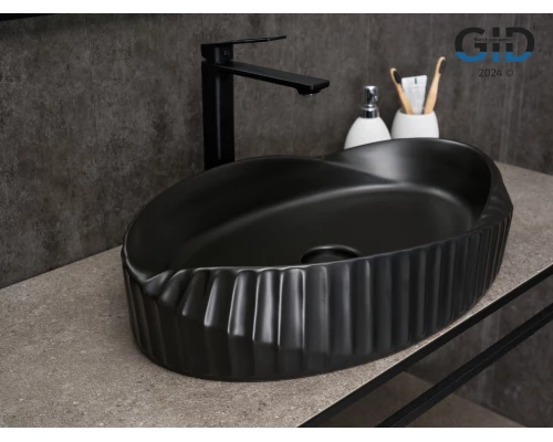 Раковина Gid Bm888 53358 накладная черная матовая 60x38.5x13.5