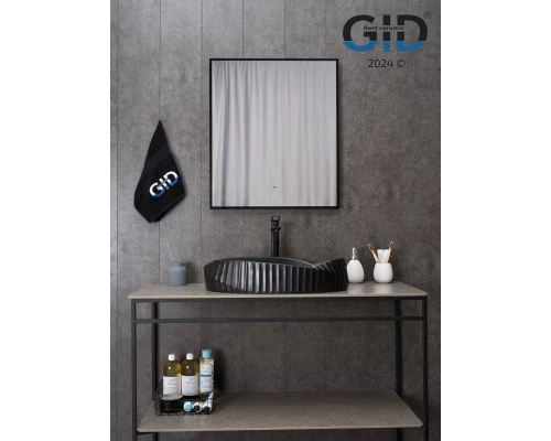 Раковина Gid Bm888 53358 накладная черная матовая 60x38.5x13.5