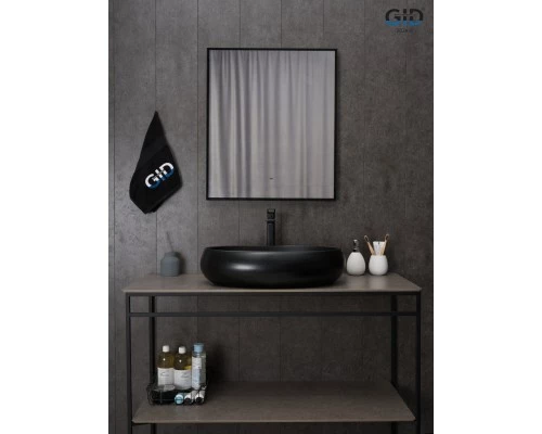 Раковина Gid Bm9030a 53371 накладная черная матовая 60x41x15