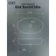 Раковина Gid Bm9030a 53371 накладная черная матовая 60x41x15