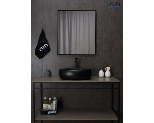 Раковина Gid Bm9030b 53372 накладная черная матовая 48x34x15