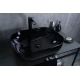 Раковина Gid BL1302 53347 накладная черная глянцевая 50x40x14
