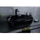 Раковина Gid BL1302 53347 накладная черная глянцевая 50x40x14