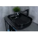 Раковина Gid BL1302 53347 накладная черная глянцевая 50x40x14