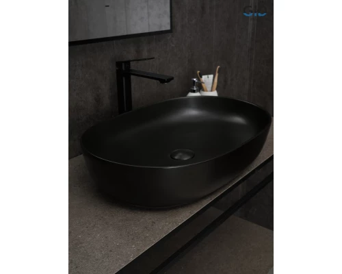 Раковина Gid Bm1348 53355 накладная черная матовая 61x41x13.5